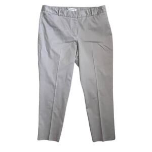 Liz Claiborne Women Emma Pants 12 Lavender Cotton Ankle Satiny Classic Dressy‎